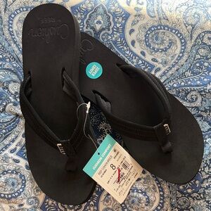 Black Women's Reef Cushion Breeze Flip Flop Sandals